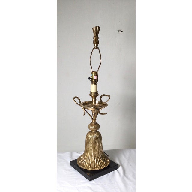 1990s Cast Burnished Brass Chapman Table Lamp For Sale In Philadelphia - Image 6 of 10