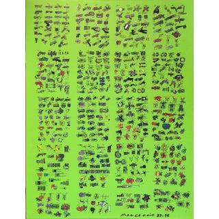 Fabian Marcaccio, Argentine Italian Contemporary Ink jet print mounted on polystyrene, 1989-1999 For Sale