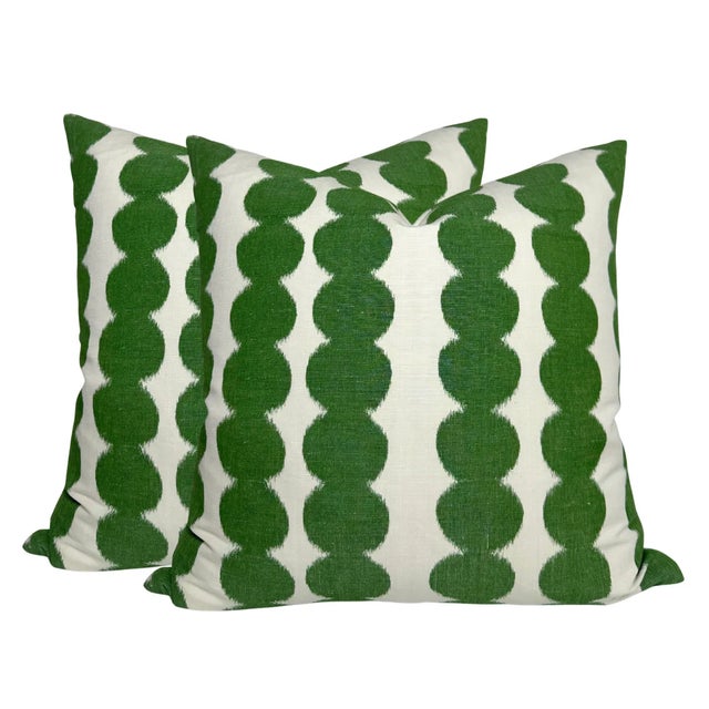 ⭐️ Ships Within 2 Days On the Front: Designer Printed Fabric On the Back: Ivory Linen Fabric All pillow covers are sewn...