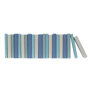 Decorative Books - Ocean Linen Wrapped Books - Blue Books By The Foot
