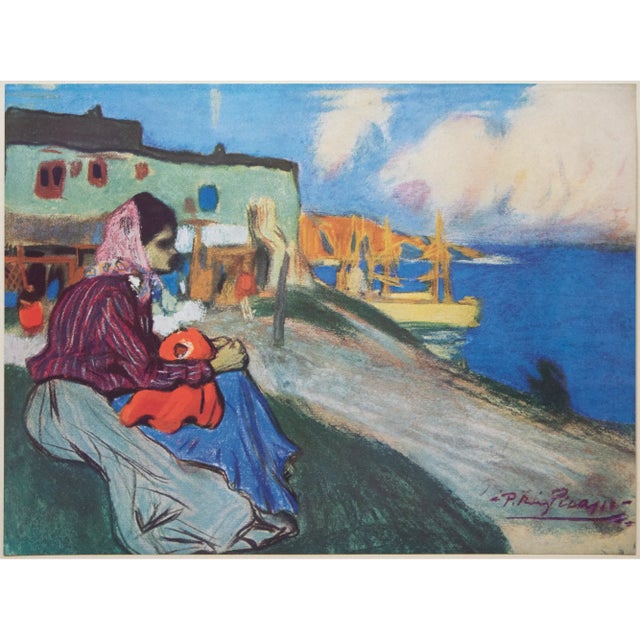 1940s After Pablo Picasso "The Bohemian Seaside", First Edition Period Offset Lithograph For Sale
