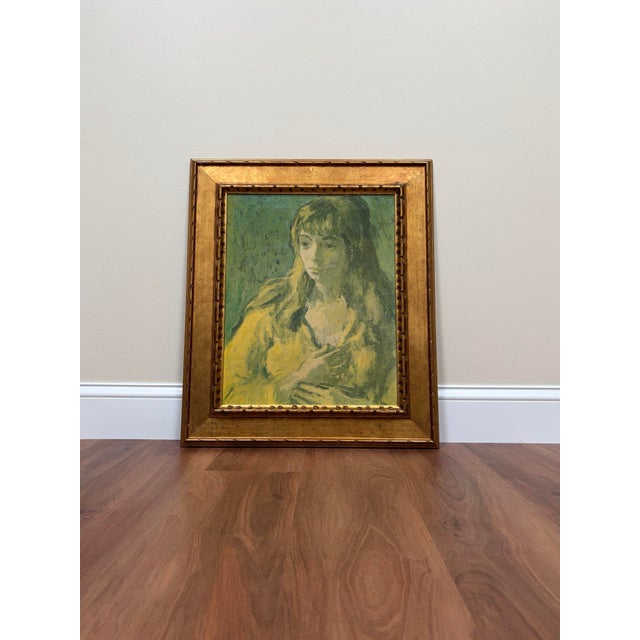 Traditional Vintage Ornate Gold Framed Portrait Print - Unknown artist For Sale - Image 3 of 9