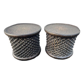 Restoration Hardware African Bamileke Side Tables For Sale