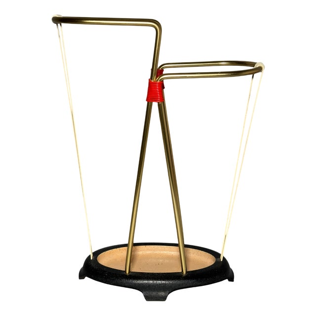 Vintage Metal Umbrella Stand, 1960s For Sale