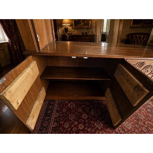 Malawian Hand-Carved Display Cabinet Sideboard with Wildlife For Sale - Image 9 of 12