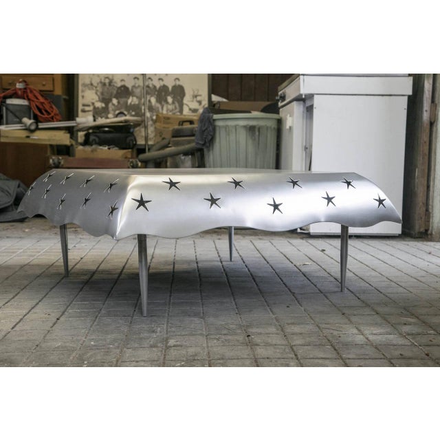 Metal Late 20th Century Vintage Sylvia Corrette Coffee Table For Sale - Image 7 of 8