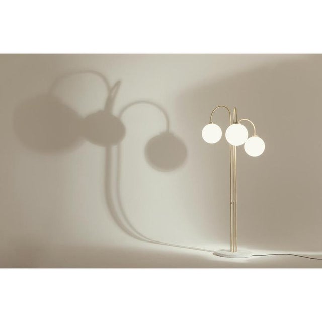 DL330 Floor Lamp in White Marble and Blown Glass by Daluce For Sale - Image 6 of 8