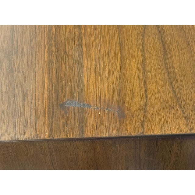 Vintage Merton Gershun-Style Walnut Lowboy Dresser by Carlton House For Sale - Image 10 of 11