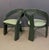 Set of 6 Postmodern Green Bent Rattan Dining Chair in the Style of Axel Enthoven For Sale In Philadelphia - Image 6 of 13