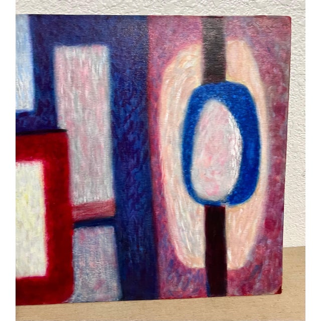 Bernard Segal, Mod Abstract Expressionist Oil Painting Bernard Segal New Hope PA Modernist Art, 1969 For Sale - Image 11 of 16