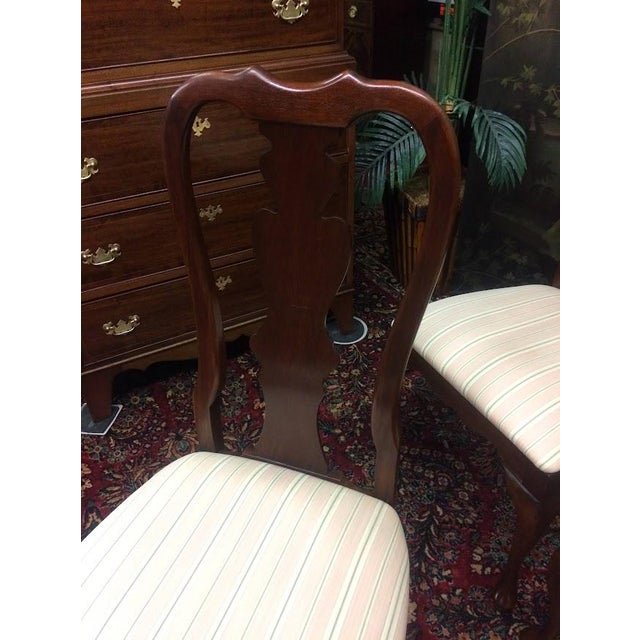 Vintage Dining Chairs, Queen Anne Chairs, Set of Eight For Sale - Image 9 of 15