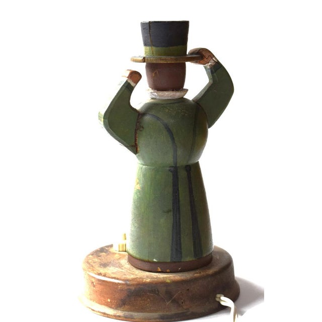 Wood Vintage South American Table Lamp, 1930s For Sale - Image 7 of 10