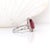 Pink Pink Tourmaline Ring With Natural Diamond Halo: Solid 14k Gold, Pear Cut 11x8mm, Size 6.75 For Sale - Image 8 of 10