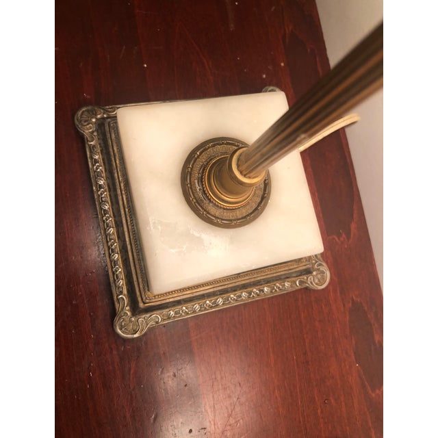 Metal 1940s 22k Gold Plated Table Lamps With Marble Base - A Pair For Sale - Image 7 of 12