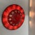 Red Circular Ceramic Wall Light by Axella, 1970 For Sale - Image 3 of 7