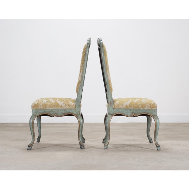 Set of Ten Minton-Spidell Country French Painted Dining Chairs For Sale - Image 9 of 18