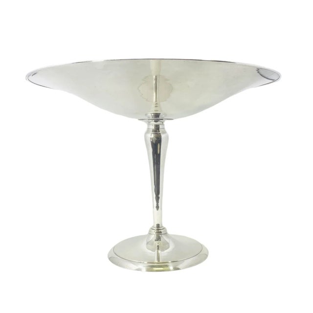 Late 20th Century Monumental Silver Plated Tazza For Sale - Image 11 of 11