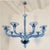 Mid-Century Modern 1980s Large Mid-Century Modern Blue Murano Glass Chandelier For Sale - Image 3 of 12