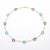 14k Yellow Gold Italian Onyx & Turquoise Circle Necklace 21" Length For Sale In New York - Image 6 of 14
