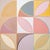 2026, Bauhaus Mosaic Painting on Canvas, Amber Alabaster Tiles, Arches and Curves, Natalia Roman For Sale