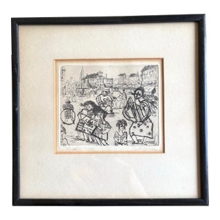 Anthony Gross 1930 Etching Signed in Pencil For Sale