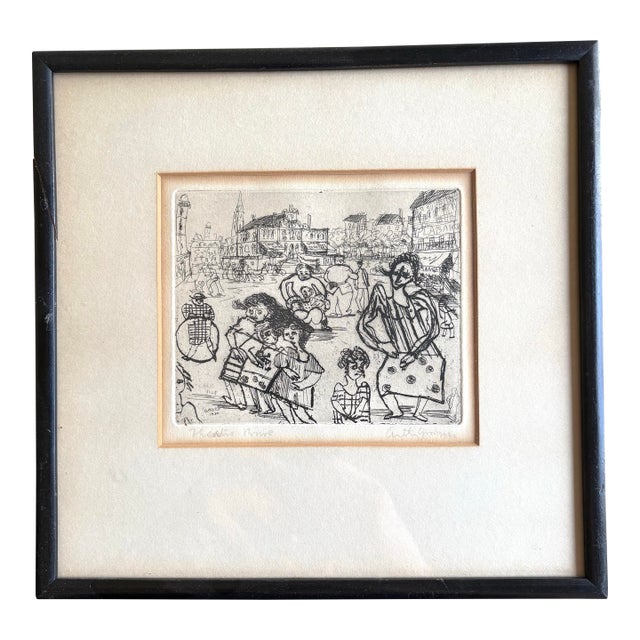 Anthony Gross 1930 Etching Signed in Pencil For Sale