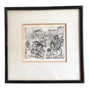 Anthony Gross 1930 Etching Signed in Pencil