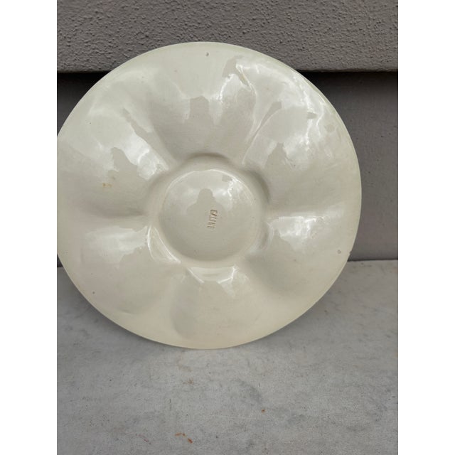 French Majolica Oyster Plate Salins, Circa 1890 For Sale - Image 4 of 7