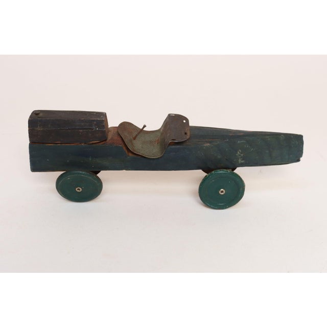 1950s Vintage Handcrafted Wooden and Metal Soap Box / Pinewood Racer For Sale - Image 5 of 16