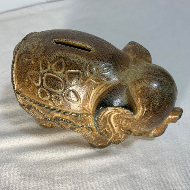 Mid-Century Modern Vintage Paul Marshall Mid-Century Ceramic Elephant Coin Bank For Sale - Image 3 of 5