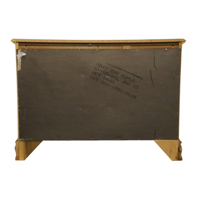 Bassett Furniture Solid Hard Rock Maple Colonial Early American 44" Low Chest 5017-208 For Sale - Image 11 of 12