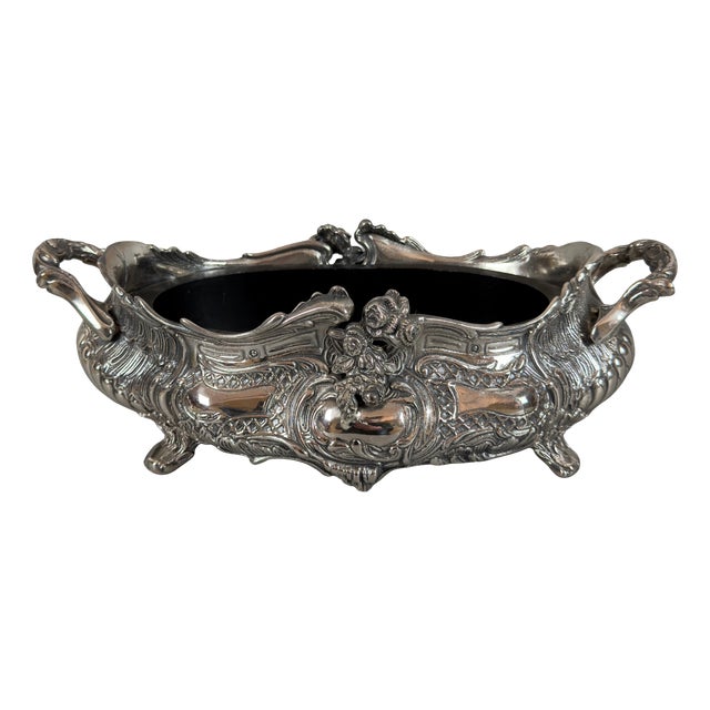 Vintage 20th Century Louis XV Silvered Bronze Planter For Sale