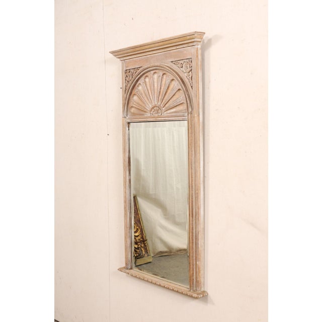 Early 20th Century French Antique Fan-Carved Pier Mirror For Sale - Image 5 of 11