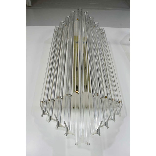 Metal Very Large Mid-Century Lucite Sconces For Sale - Image 7 of 8