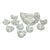 1950s Vintage Hollywood Regency Art Deco Swan Salt Cellars & Butter Dish - Set of 10. For Sale