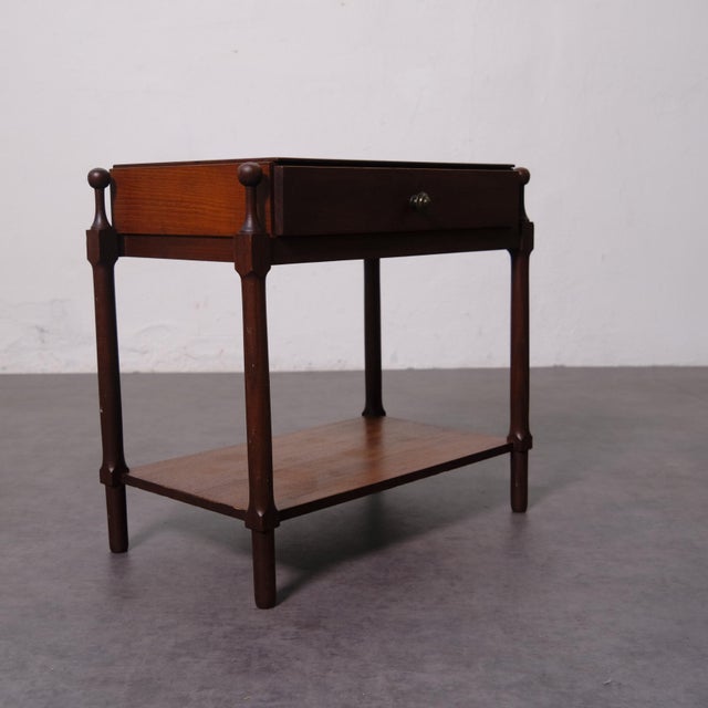 Vintage Italia Teak Bedside Table by Fratelli Proserpio, 1950s For Sale - Image 12 of 16