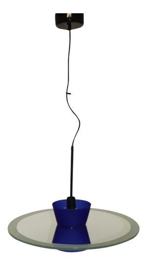 1980s Mid-Century Murano Due Pendant Lamp