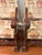 Early 20th Century Antique Louis XIII Style Brown Walnut Tiger and Elephant Tapestry Armchairs - A Pair For Sale - Image 5 of 16