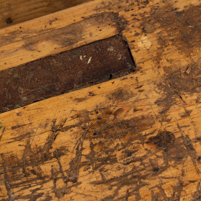 Late 19th Century Portuguese Rustic Carpenter's Workbench Console Table For Sale - Image 6 of 17