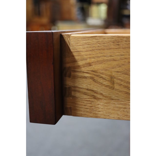 Henkel Harris Wild Black Cherry Breakfront China Cabinet, 1996 For Sale - Image 14 of 18