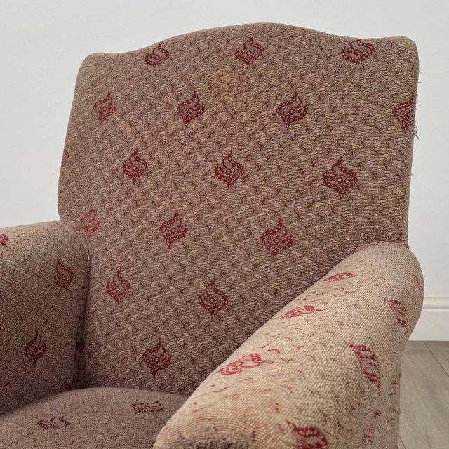 Antique English Mahogany Lounge Chair For Sale - Image 11 of 13