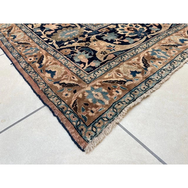 Peach 1900's Antique Persian Khorassan Palace Carpet For Sale - Image 8 of 8