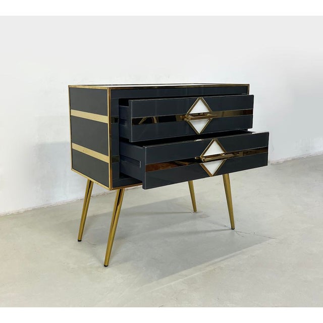 Vintage Dark Grey Nightstand, 1970 For Sale - Image 3 of 7