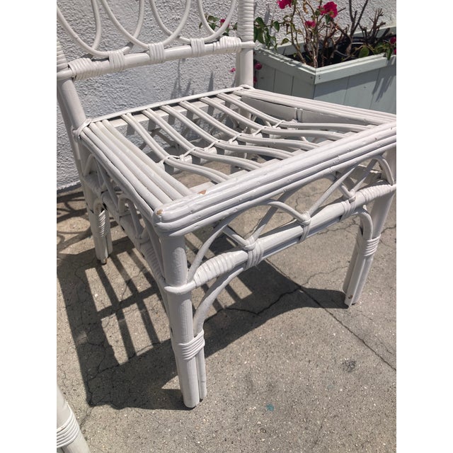 Ficks Reed White Rattan Side Chairs - A Pair For Sale In Los Angeles - Image 6 of 11
