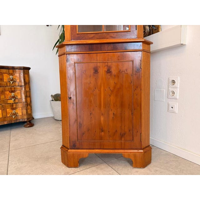 Brown Corner Display Cabinet with Glass, 1960s For Sale - Image 8 of 10