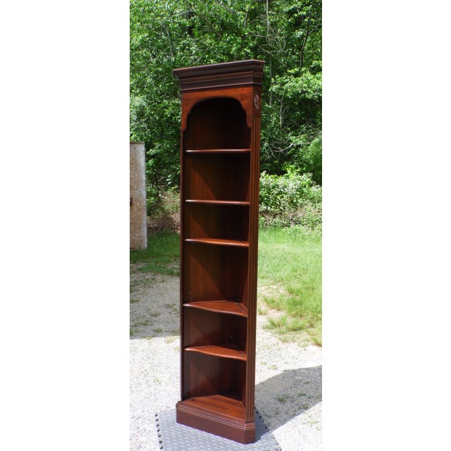 Vintage Ethan Allen Court Solid Cherry Corner Bookcase Chairish