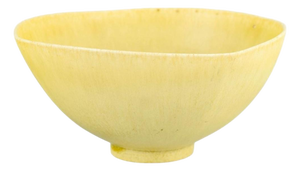 Small Yellow Tenmoku Glazed Stoneware Bowl by Berndt Friberg for Gustavsberg , 1960s