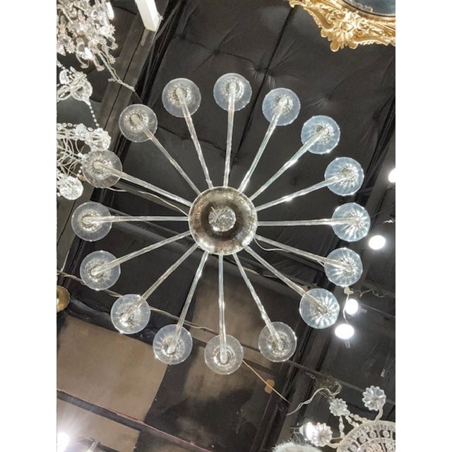 Glass Large 16 Arm Murano "Fume" Glass Chandelier For Sale - Image 7 of 7
