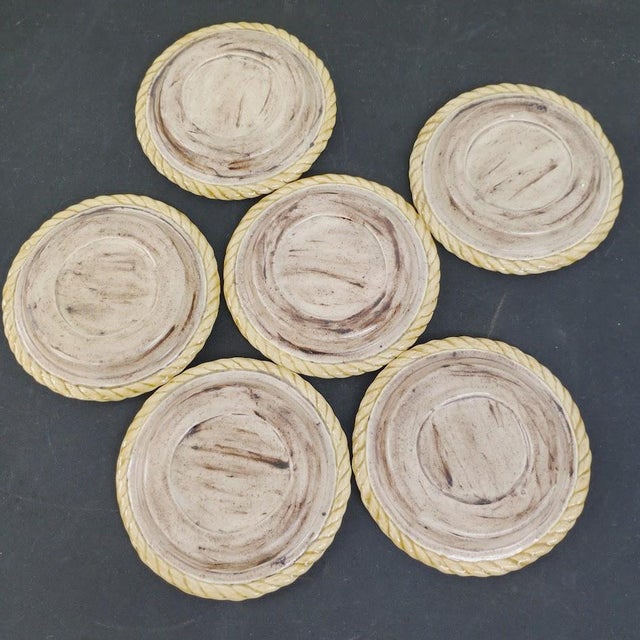 Vintage Coastal Nautical Duncan Enterprises Ceramic Seagull Coasters - Set of 6 For Sale - Image 4 of 5