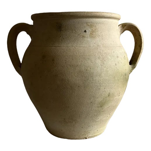 Italian Twin Handled Terracotta Vessel For Sale